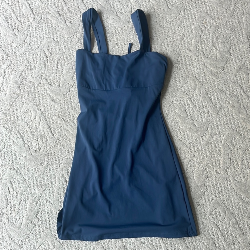 Stylish Blue Sleeveless Dress